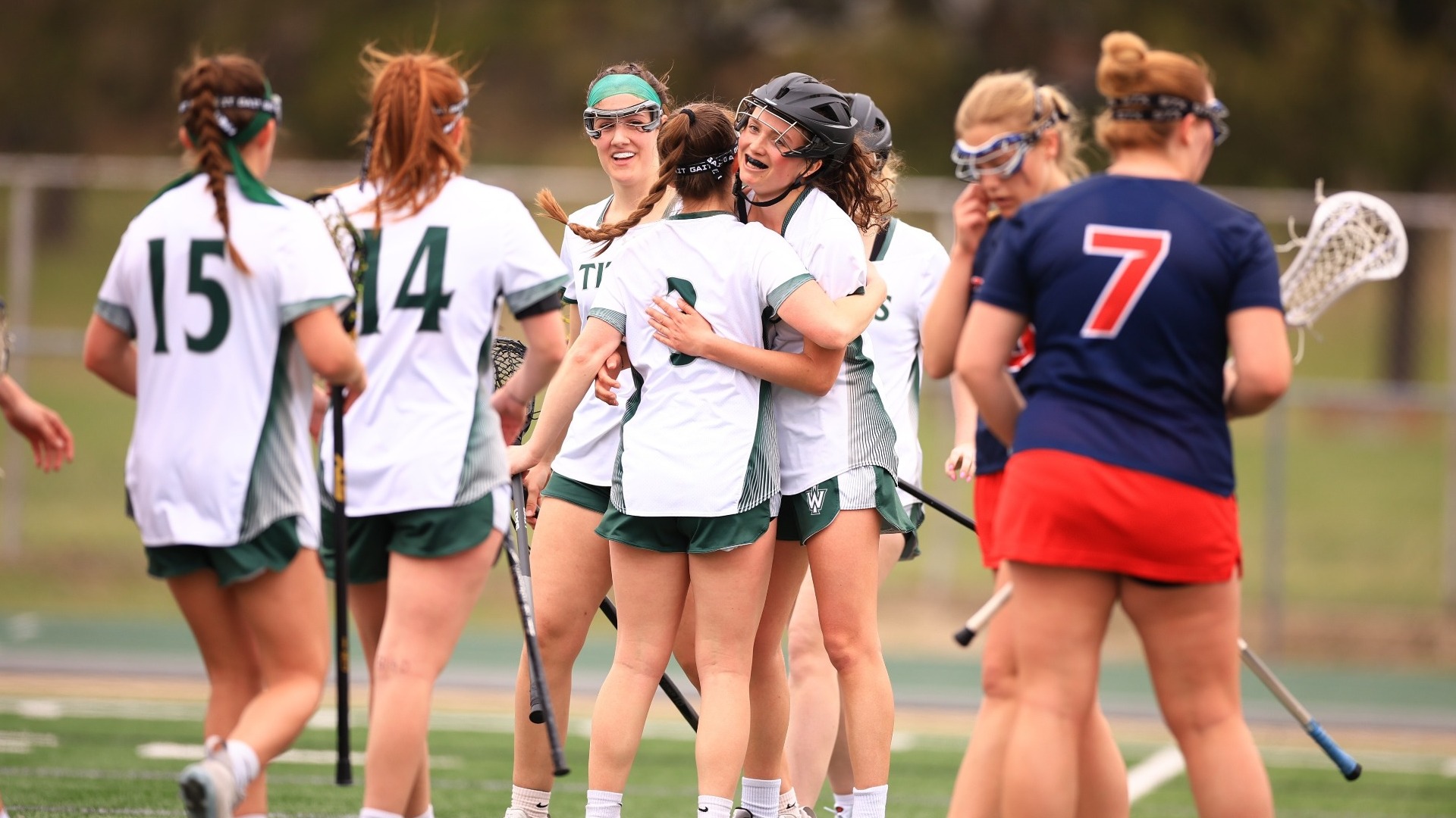 Anelise DiGiovanni celebrating a goal in win over Hanover College March 29, 2026