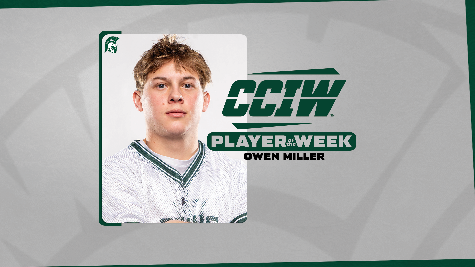 Owen Miller - CCIW Player of the Week