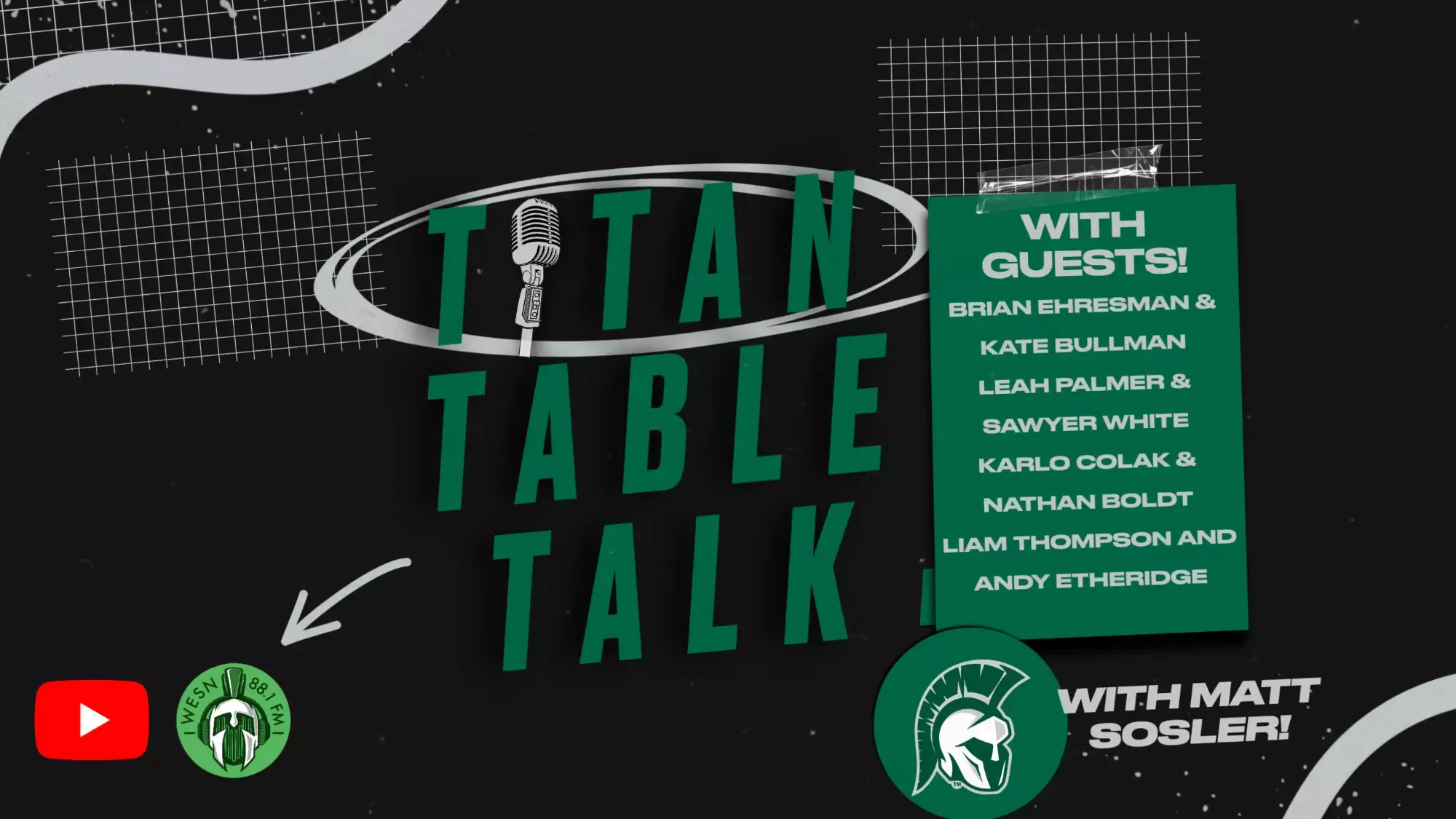 Titan Table Talk, With Guests: LEAH PALMER & SAWYER WHITE BRIAN EHRESMAN & KATE BULLMAN KARLO COLAK & NATHAN BOLDT ANDY ETHERIDGE & LIAM THOMPSON Hosted by Matt Sosler