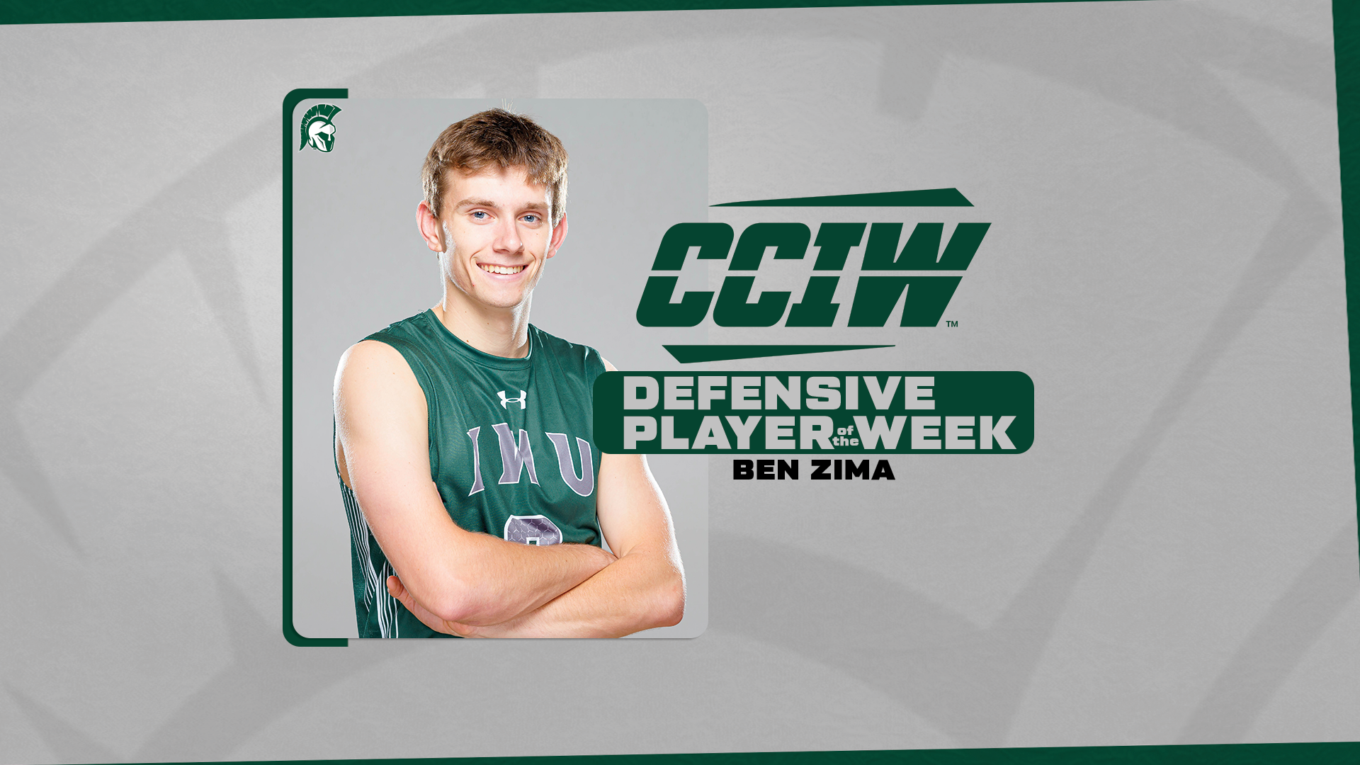 Ben Zima CCIW Defensive Player of the Week March 9, 2026