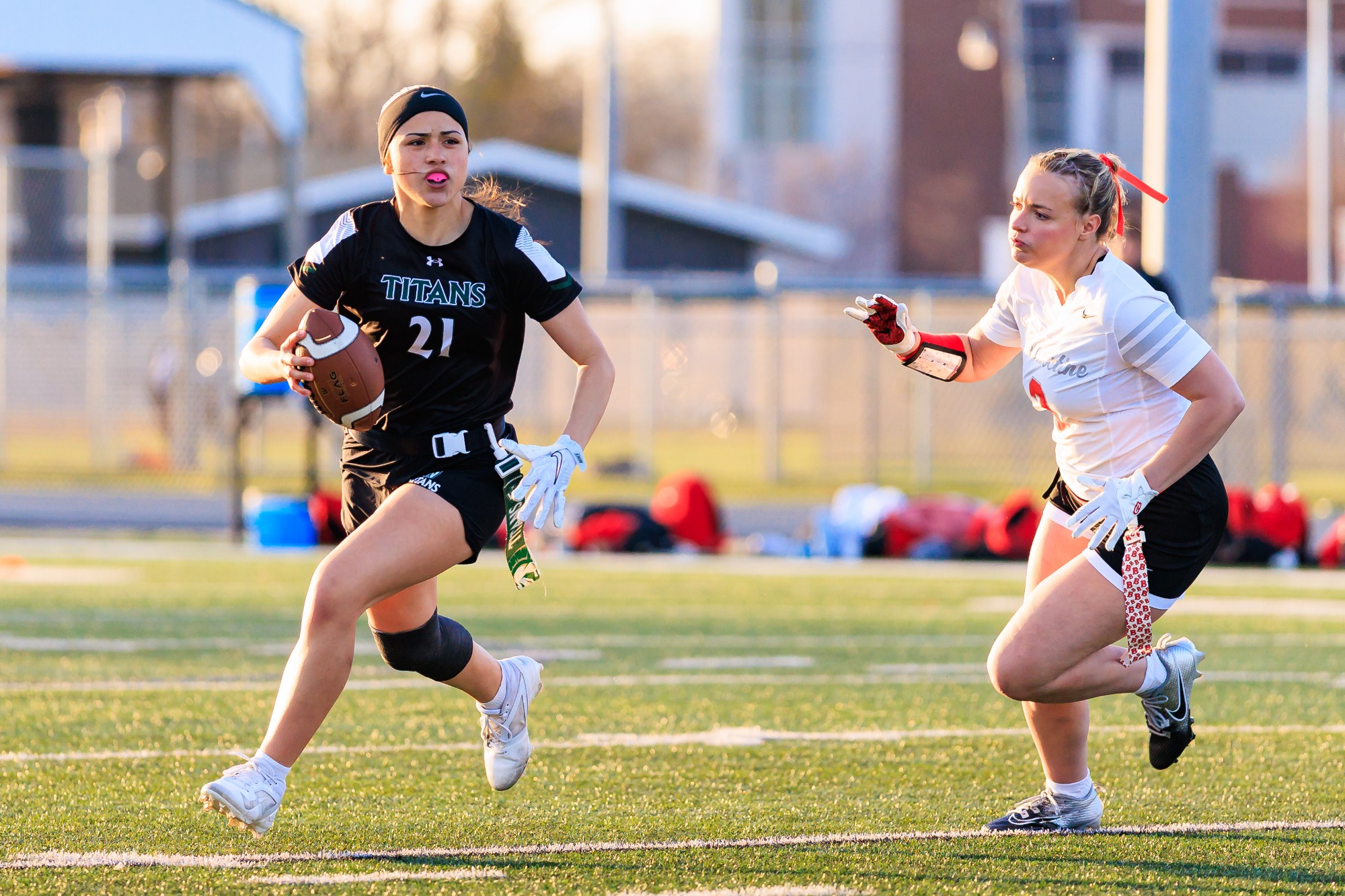 BLOOMINGTON, Illinois - Illinois Wesleyan won its home opener against Benedictine, 39-0, at Tucci Stadium on March 28, 2026. (Photo by Jimmy Naprstek/Kodiak Creative)