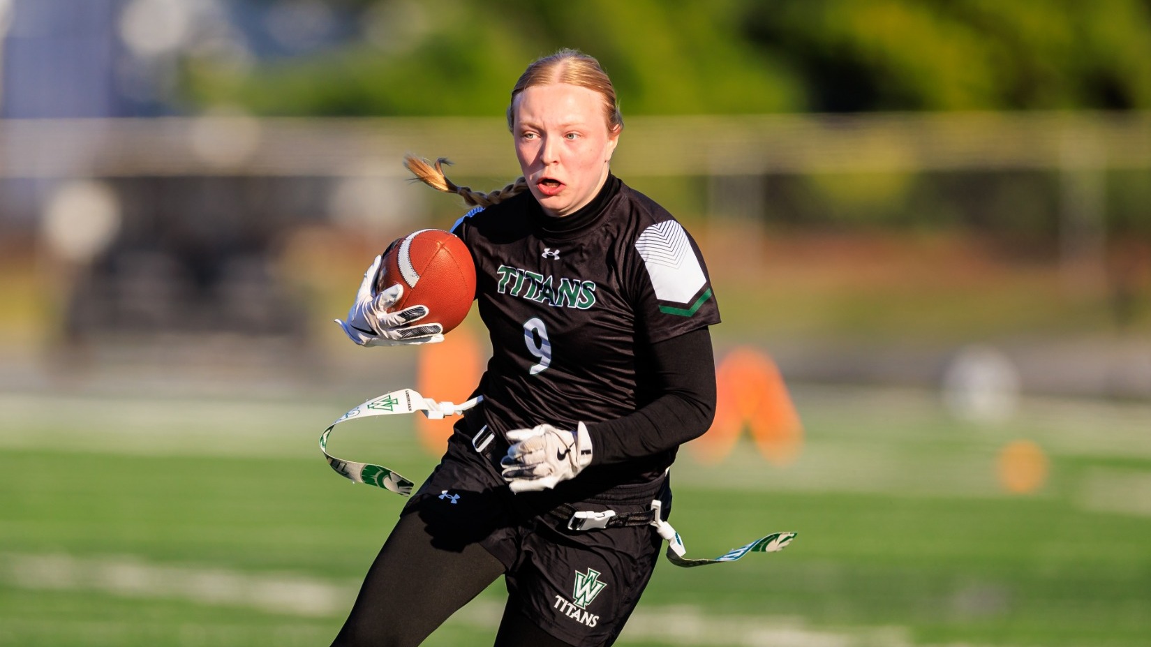 BLOOMINGTON, Illinois - Illinois Wesleyan won its home opener against Benedictine, 39-0, at Tucci Stadium on March 28, 2026. (Photo by Jimmy Naprstek/Kodiak Creative)