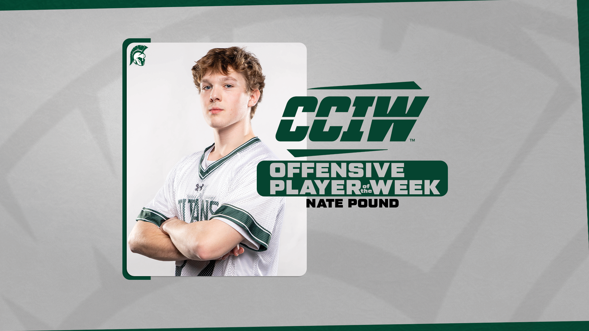 Nate Pound CCIW Offensive Player of the Week