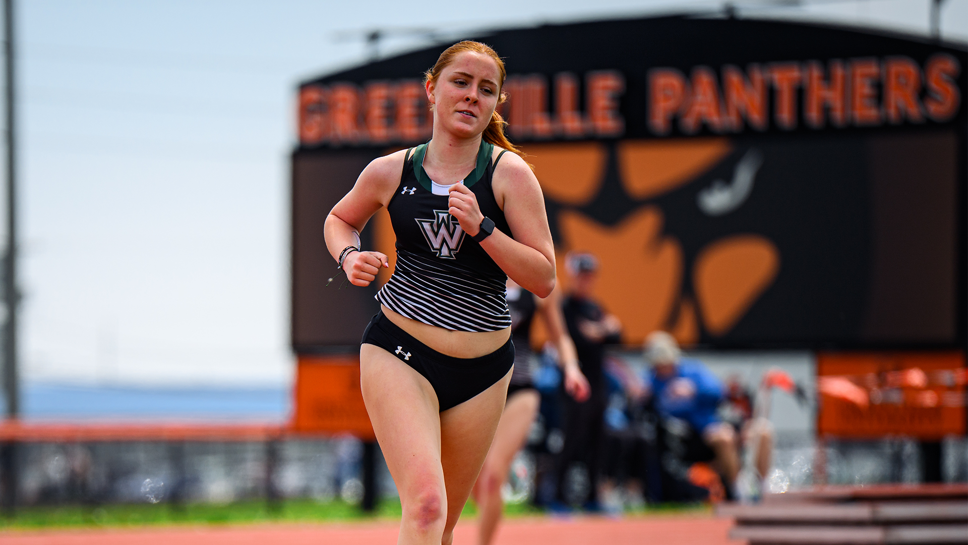 Emma Frazier running at Greenville Select Meet 4/11/26