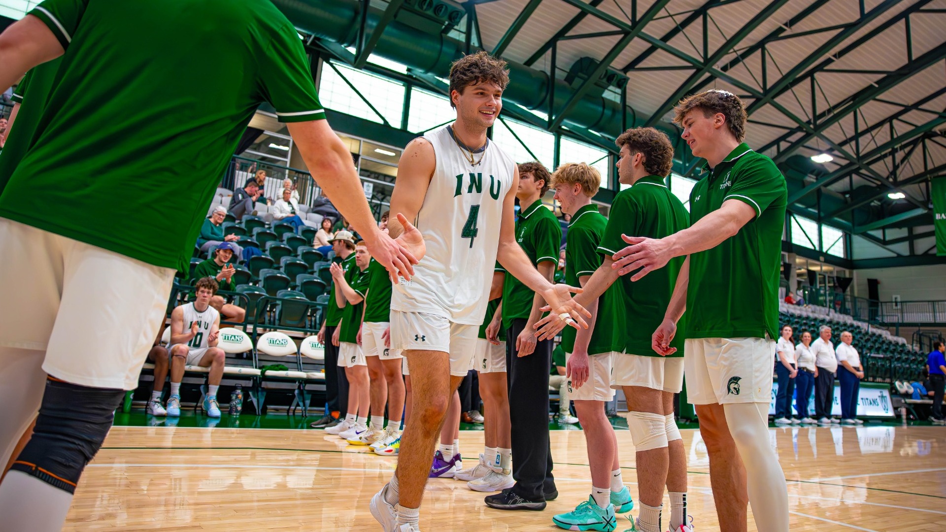 Jace Milka running out during starting lineups