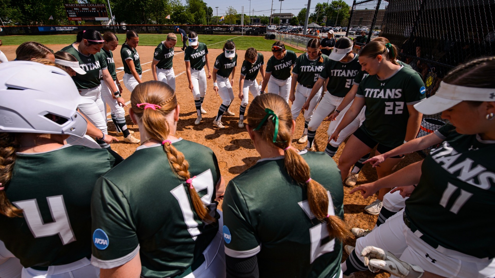 WAVERLY, IOWA - MAY 16, 2026 - Illinois Wesleyan University softball vs #2 Redlands University in game seven of the 2026 NCAA DIII Softball Regional in Waverly.