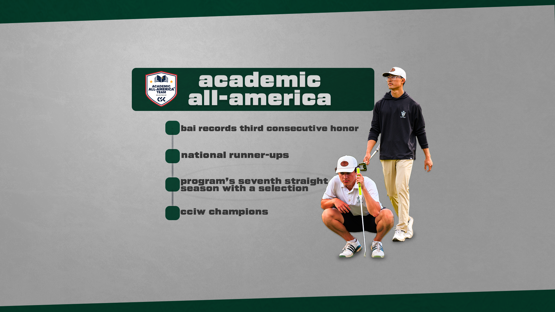 Men's golf academic all-america