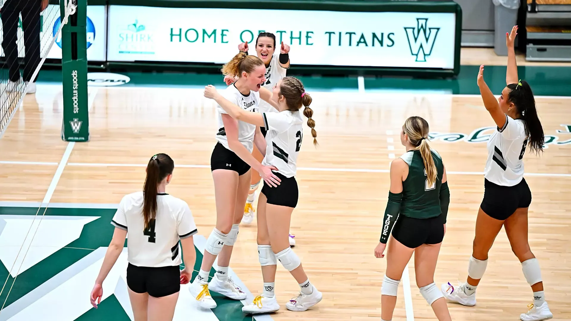 Lauren Obrien and Eleanor Palmer celebrate