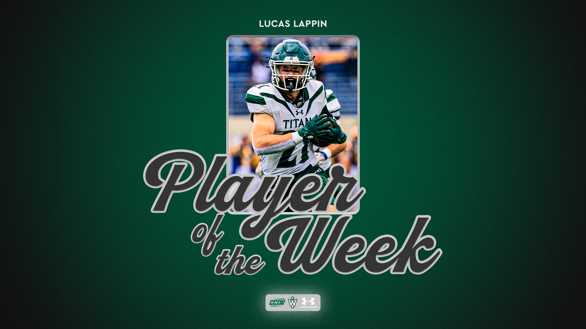 Lucas Lapping CCIW Player of the Week