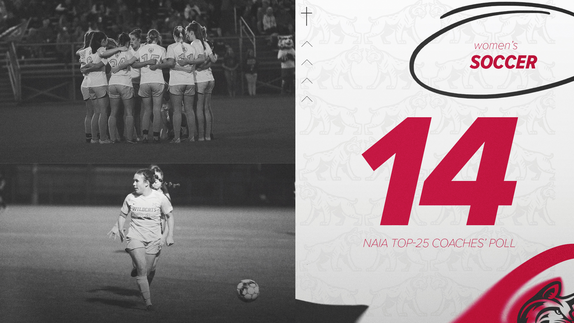 WOMEN'S SOCCER COMES IN AT NO. 14 IN LATEST NAIA COACHES' TOP 25 POLL
