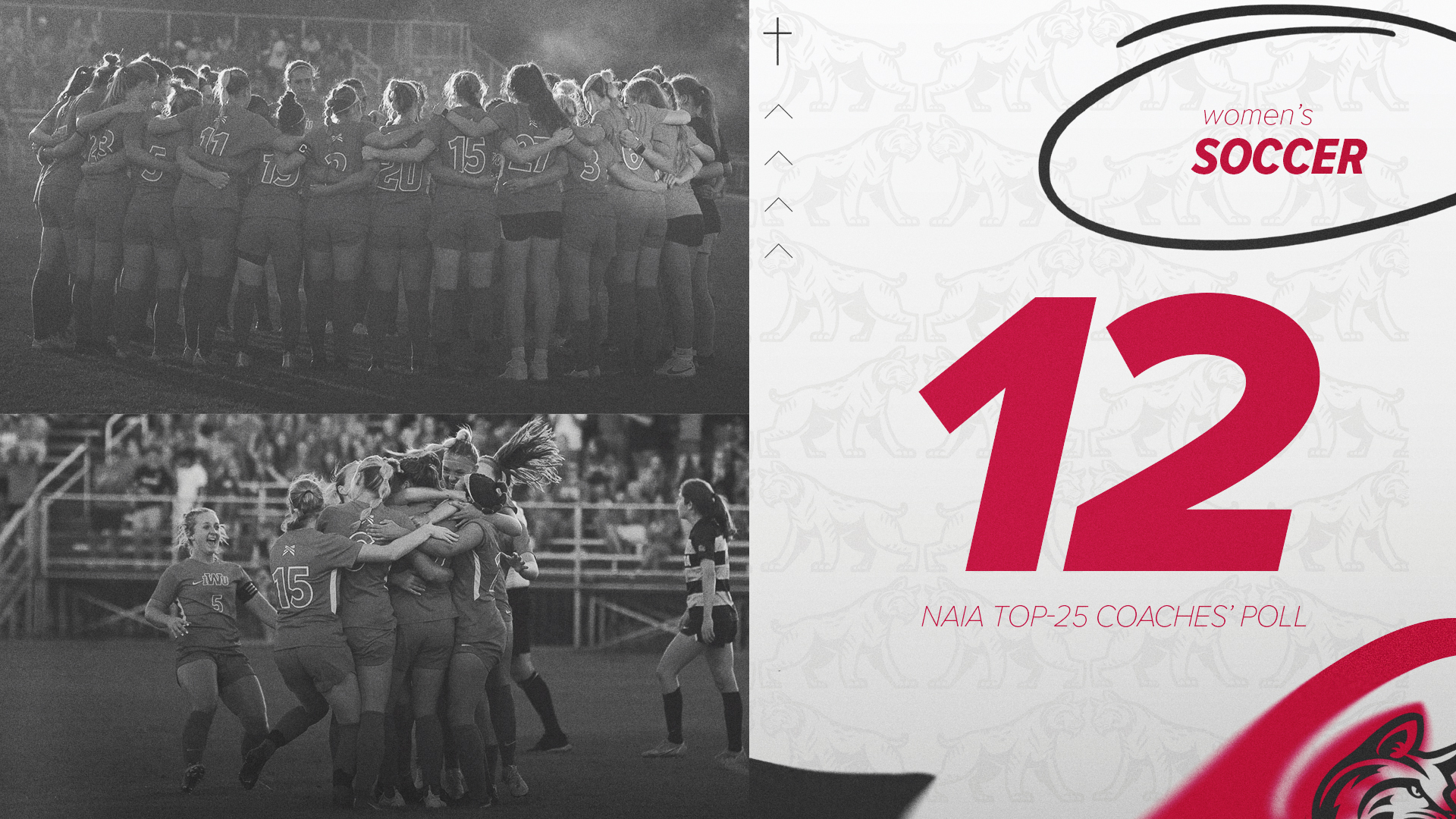 WOMEN'S SOCCER JUMPS TO 12TH IN NAIA COACHES' TOP 25 POLL Indiana