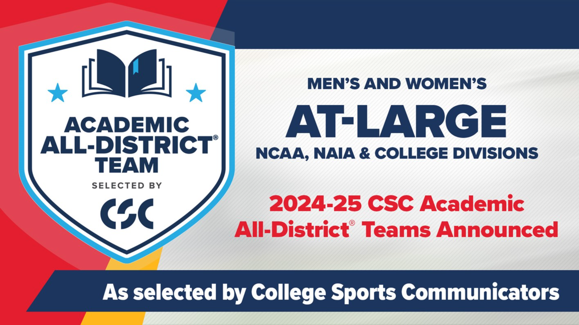 CSC At-Large Academic All-District