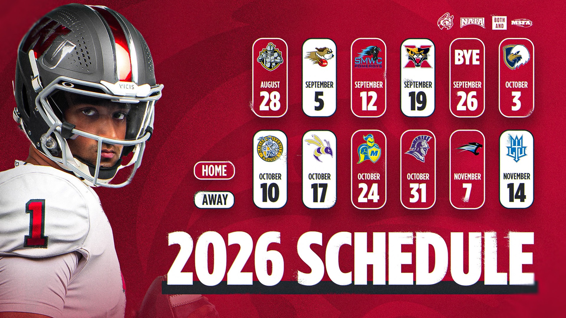 Football 2026 Schedule Horizontal
