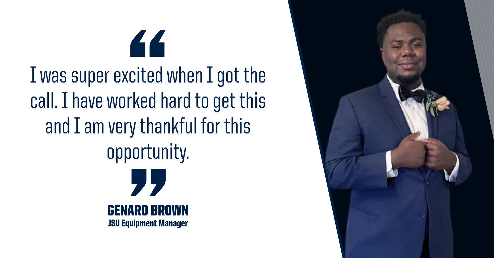 Jackson State’s Genaro Brown Earns Internship With Indianapolis Colts