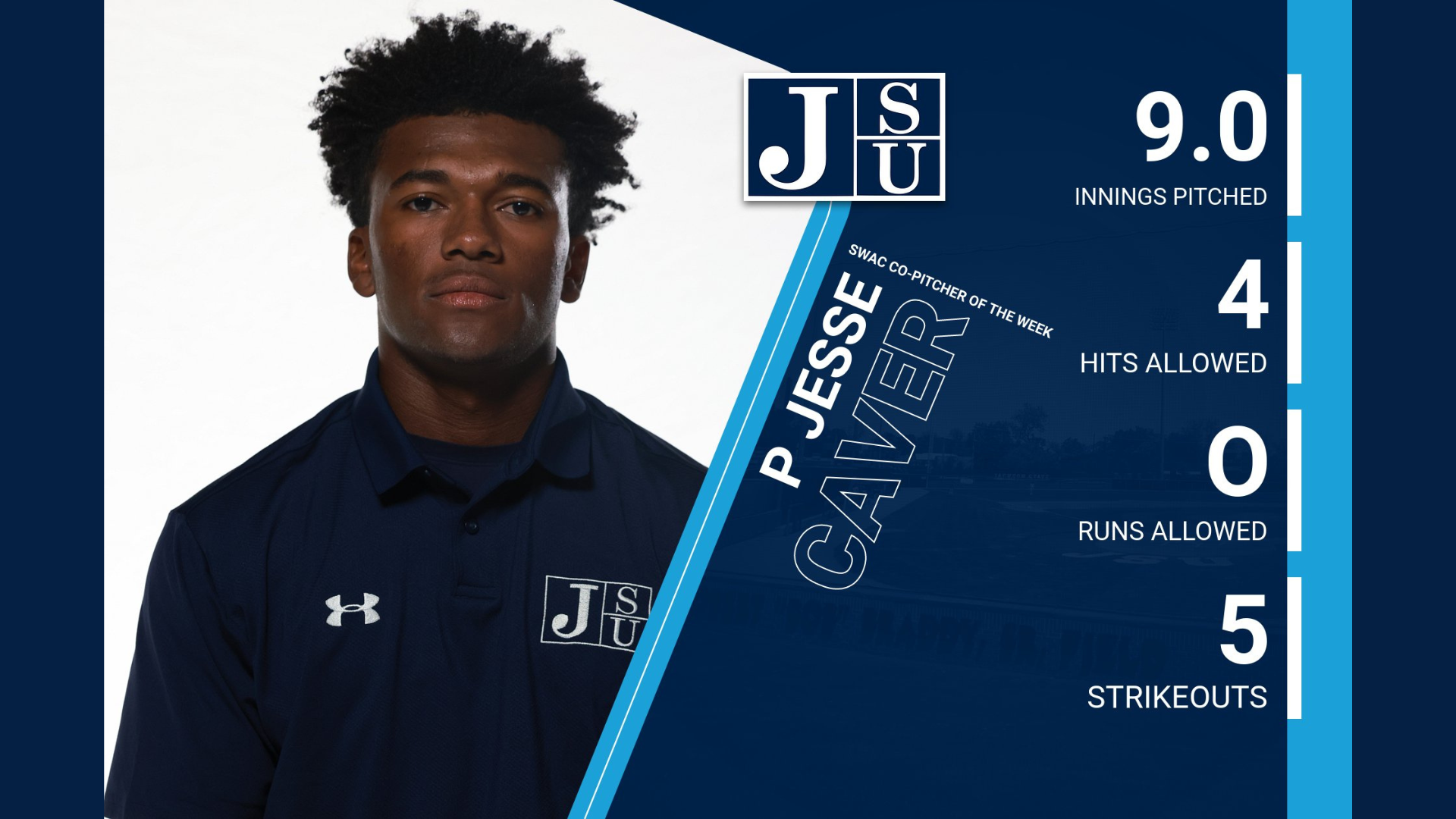 Jesse Caver Baseball Jackson State University