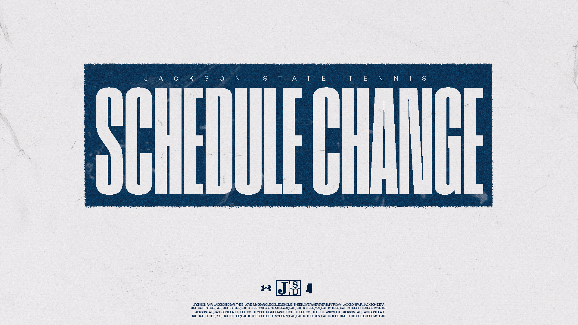 TENNIS SCHEDULE CHANGE