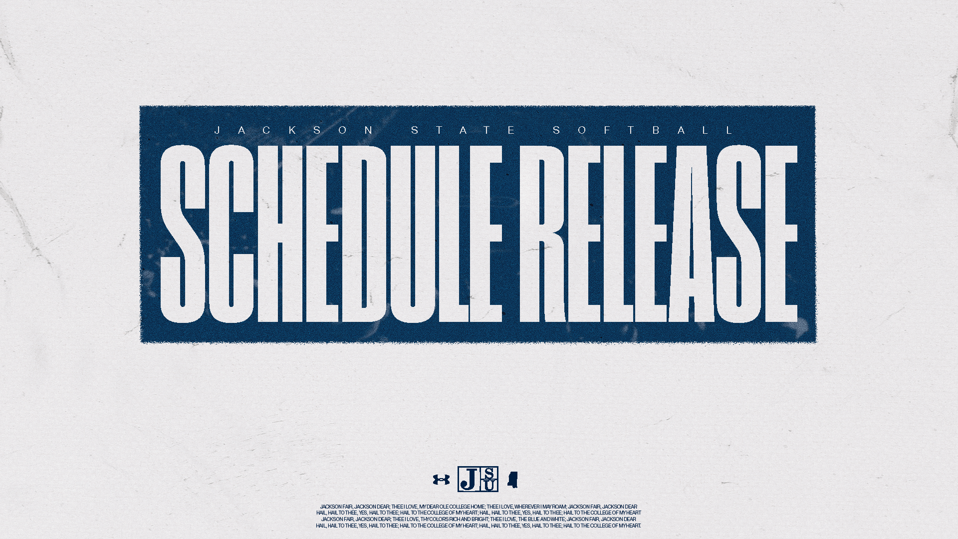 SOFTBALL SCHEDULE RELEASE