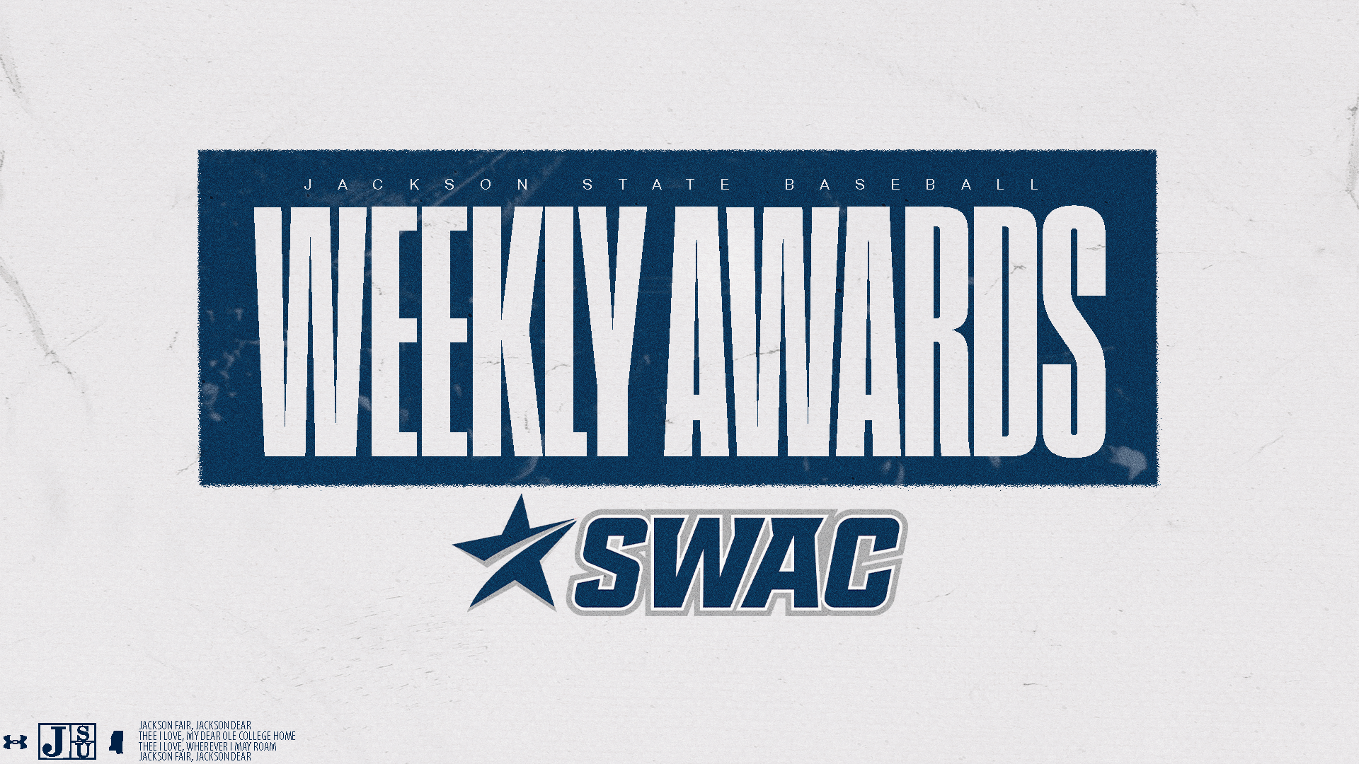 Baseball SWAC Weekly Awards Static Graphic