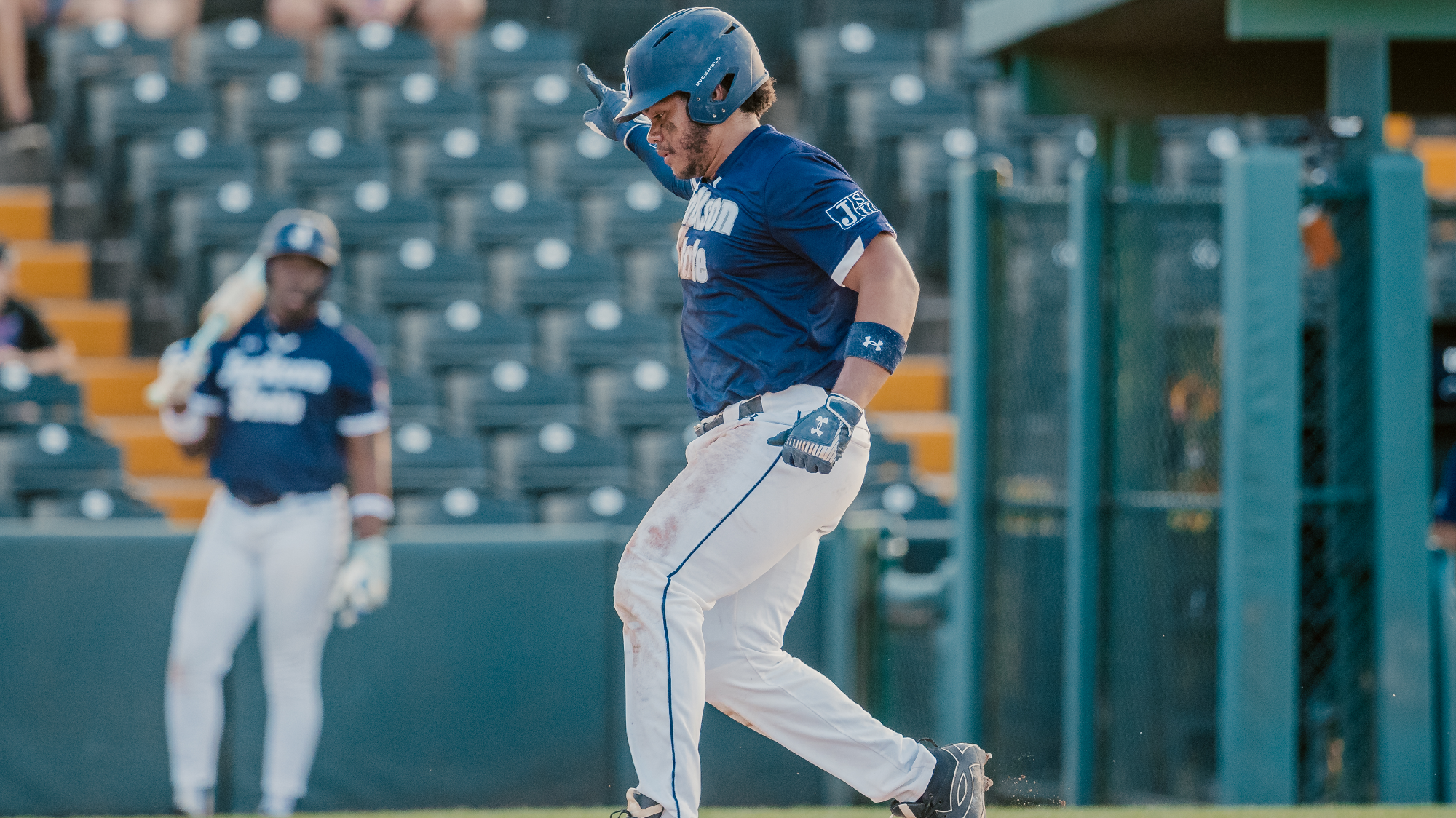 Edwin Lemus Hudson Jr. scores a run for Jackson State