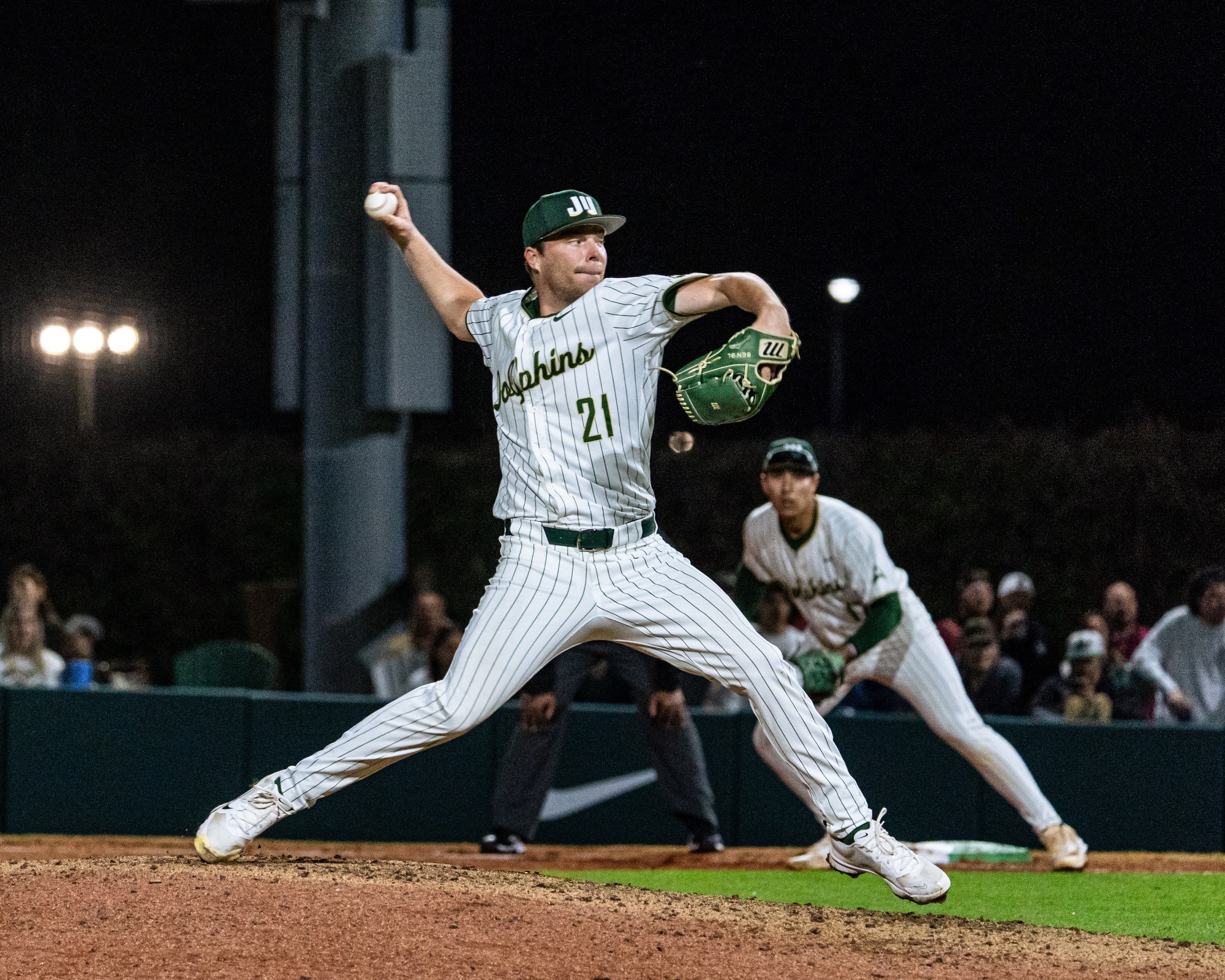 Ben Baker-Livingston pitches against FSU baseball 02/17/26