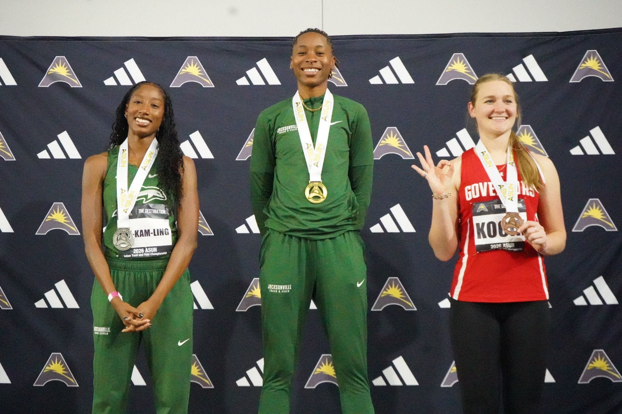 ASUN Indoor Championship podium finish 02/27/26