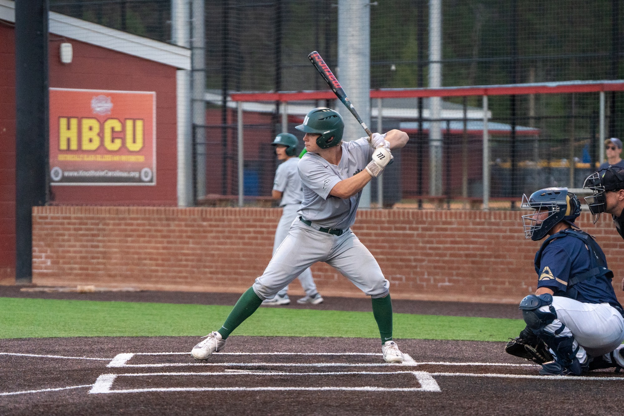 Griffin Pomper Hitting at Queens