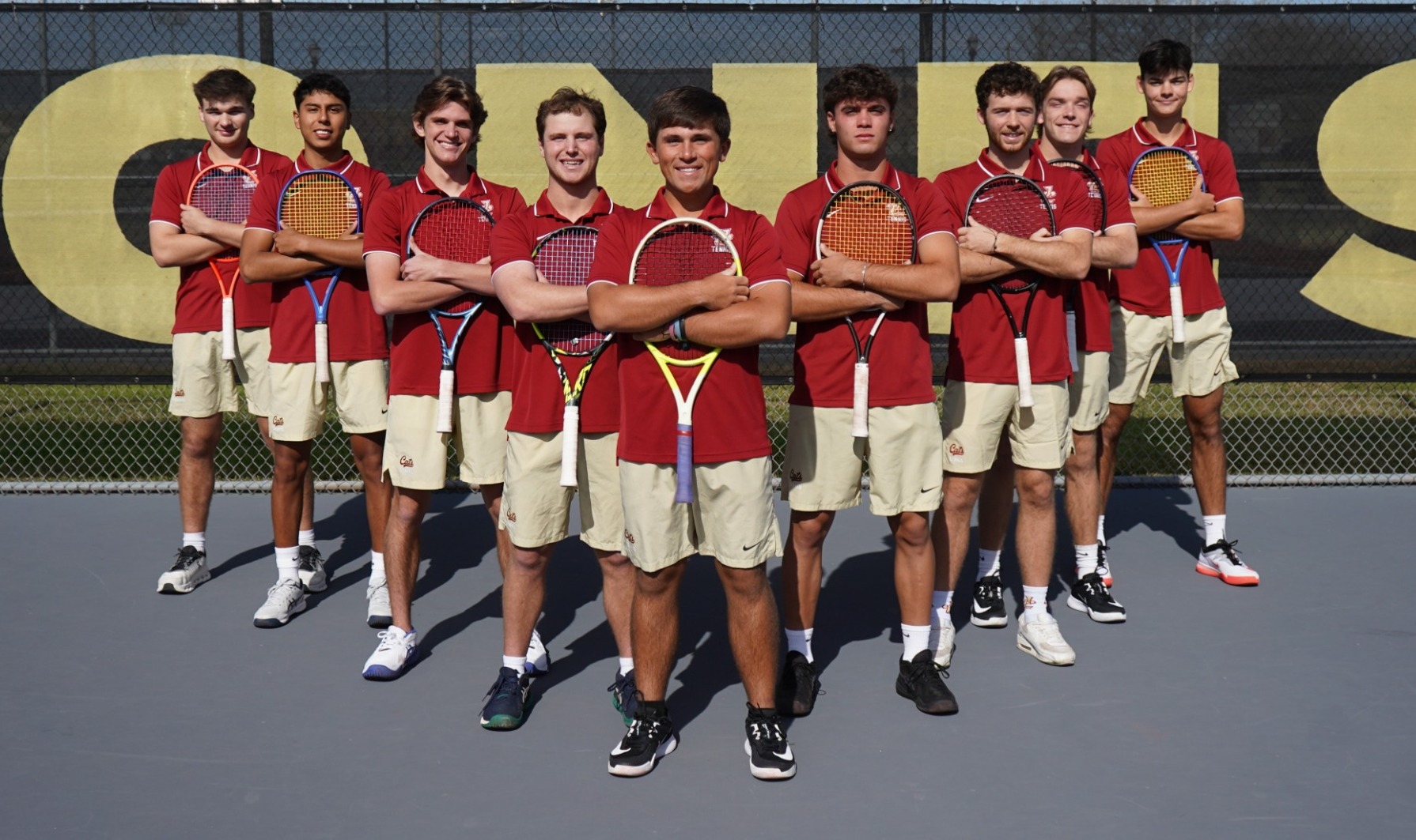 men's tennis team shot