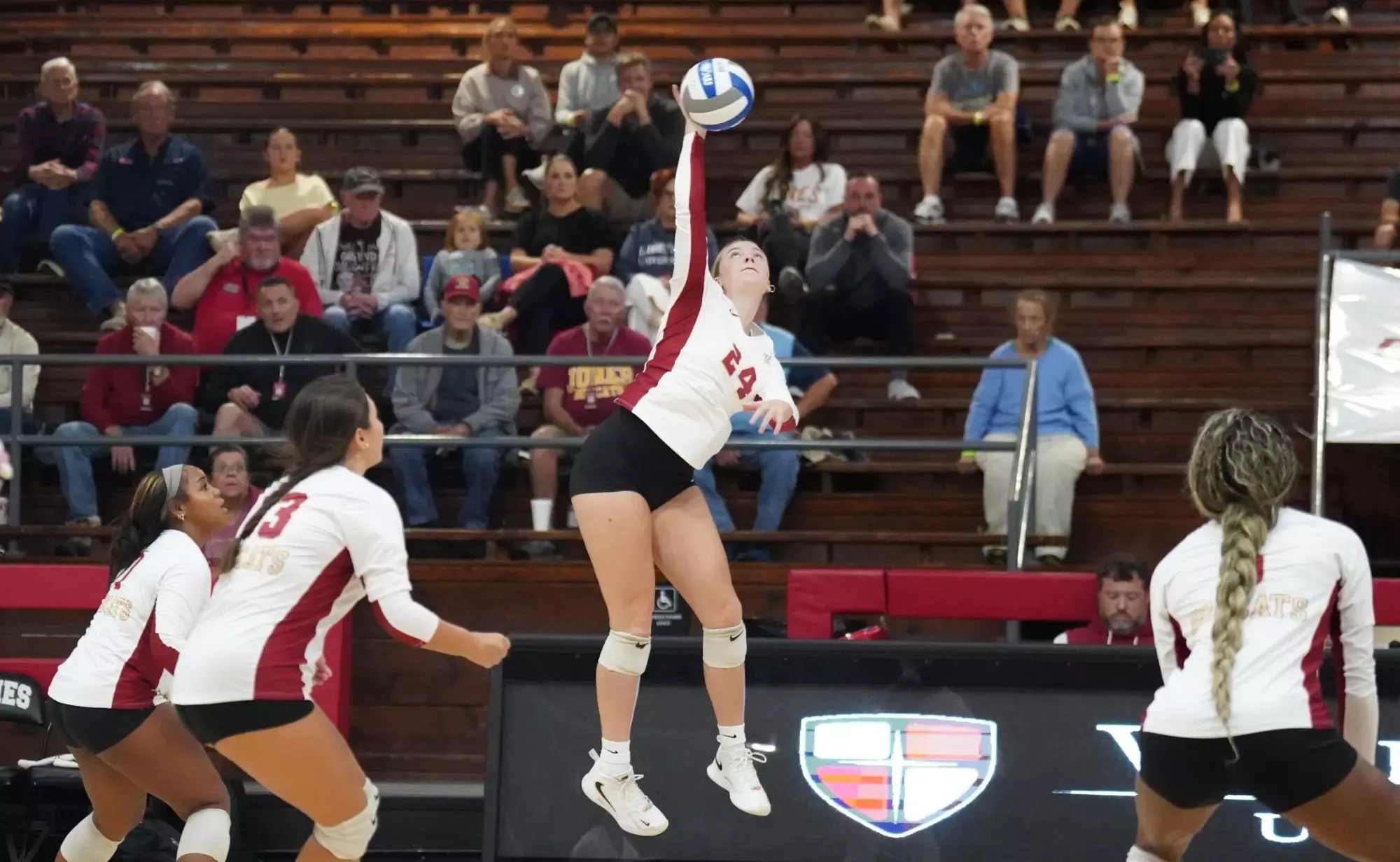 volleyball action vs east central 