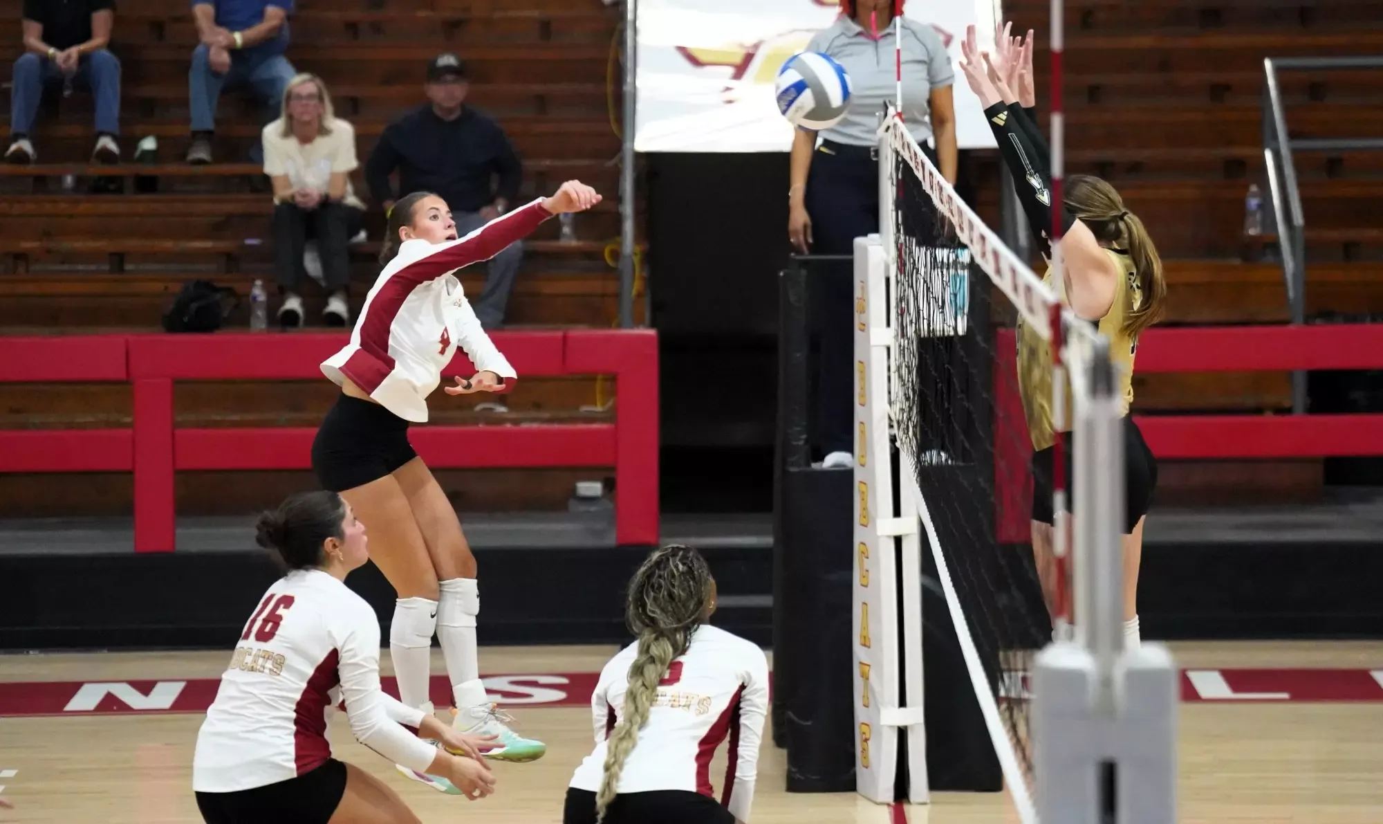 volleyball action vs east central 