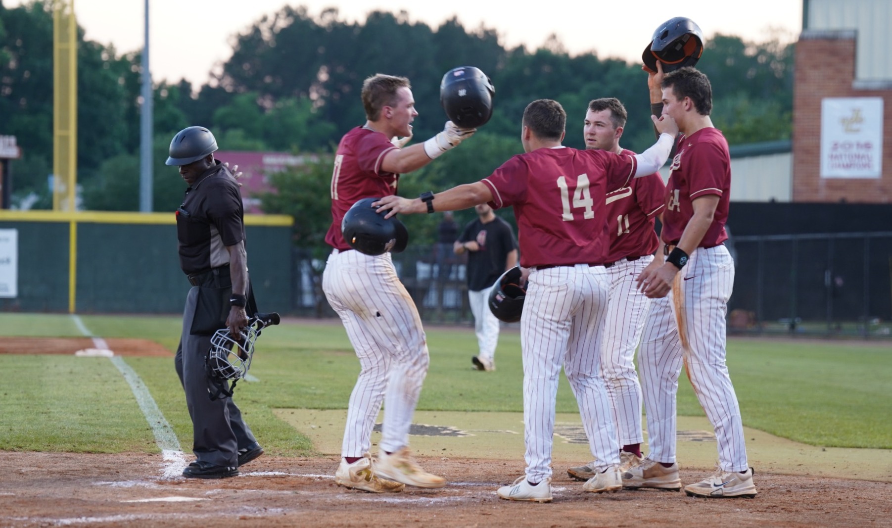 Brayden Quick and team celebrates after a grand slam