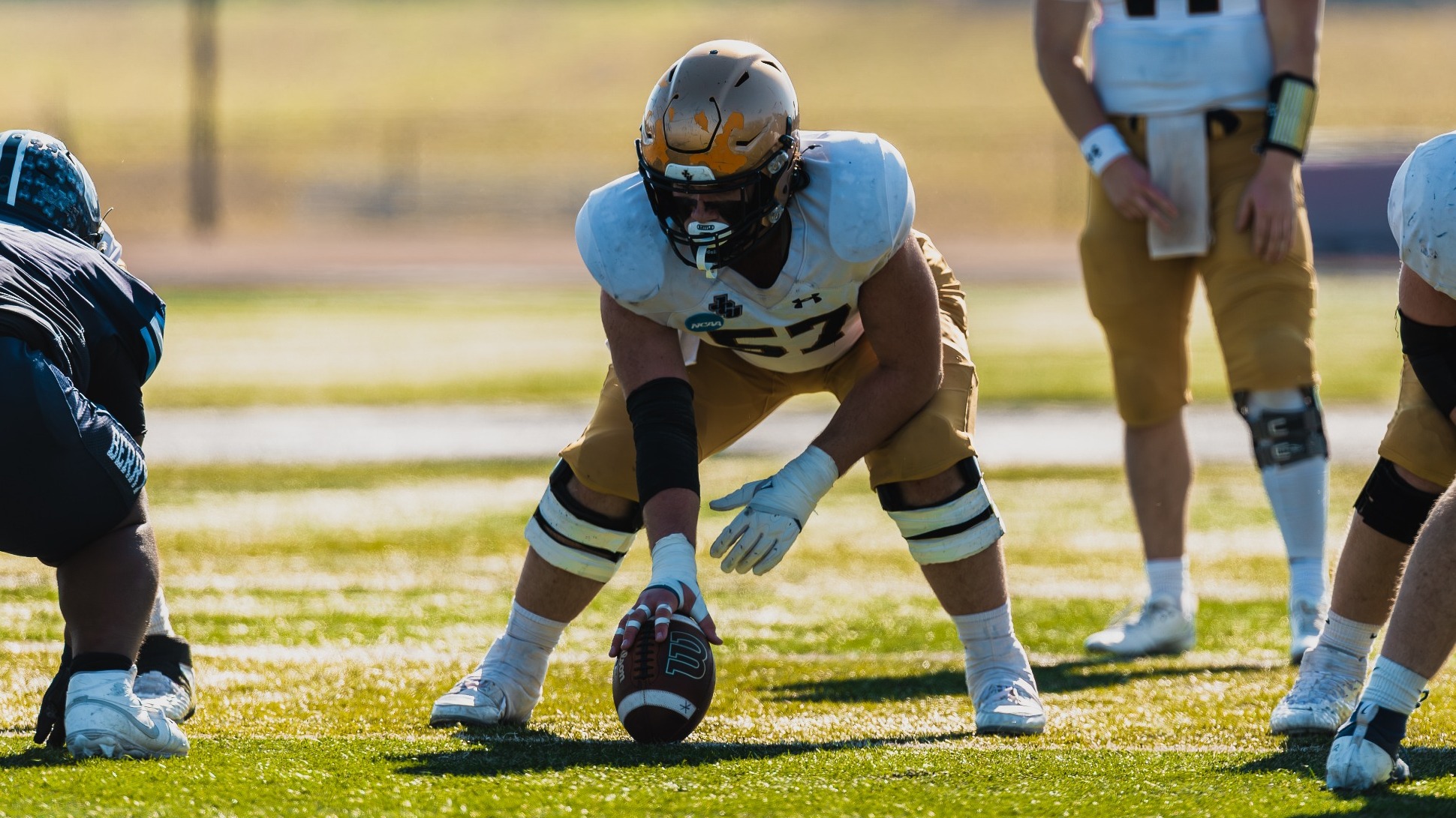 Michael O'Rourke center action shot vs. Berry