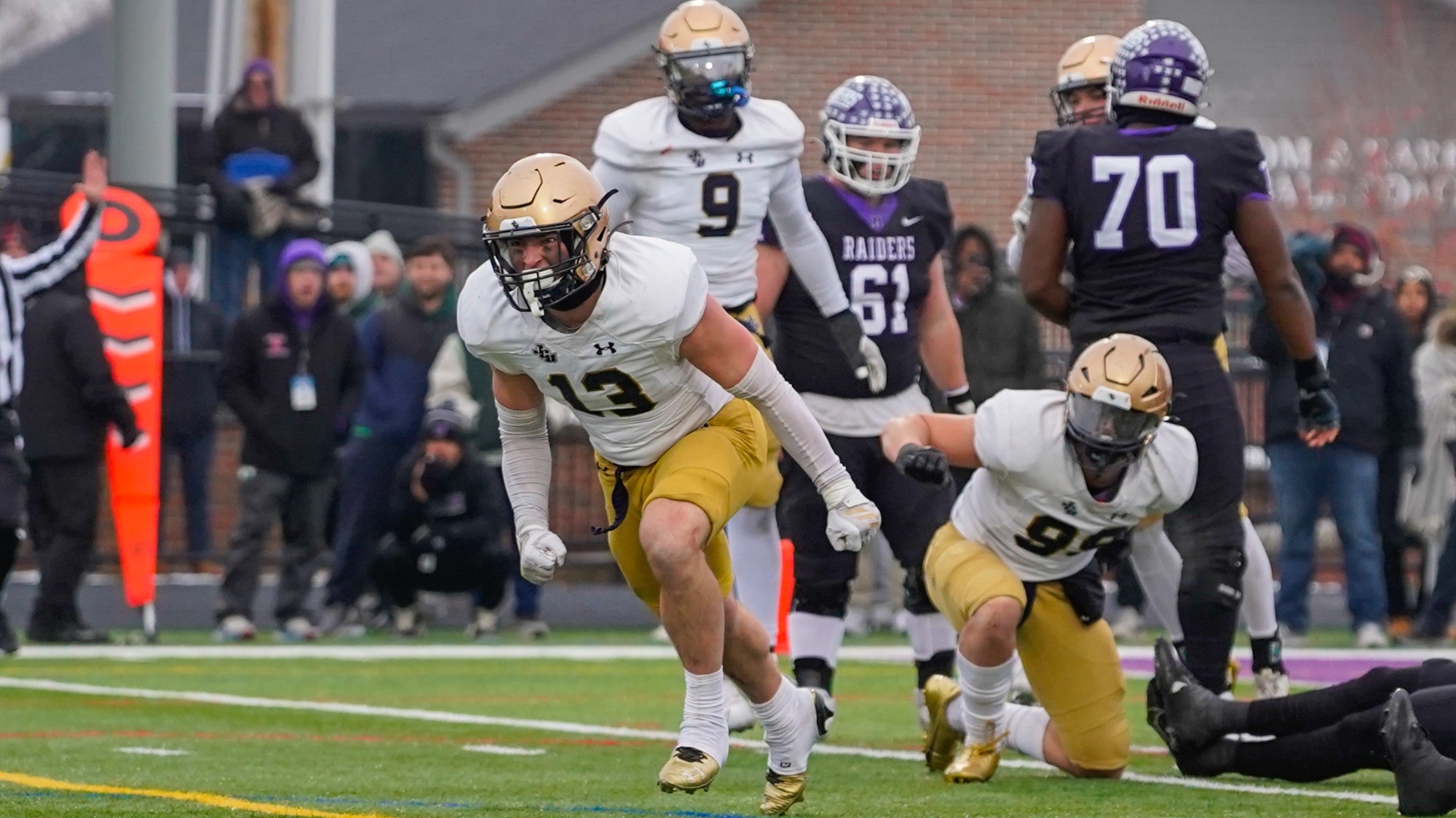 Kenny Grobolsek celebration after win over Mount Union 12-6-25