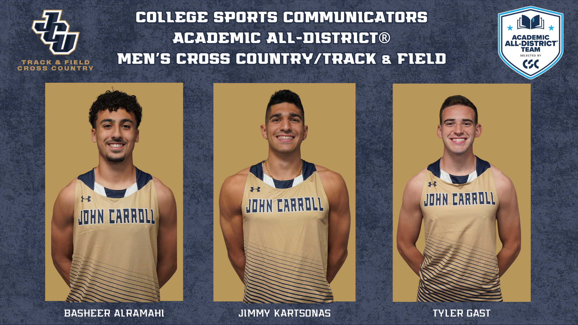 JCU MXC/T&F CSC Academic All-District