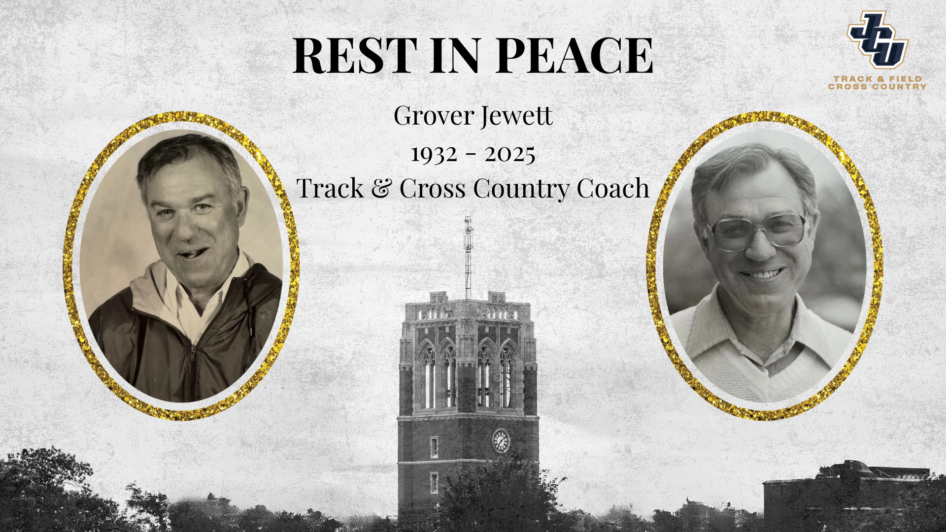 Grover Jewett JCU Track & Field Remembrance Graphic