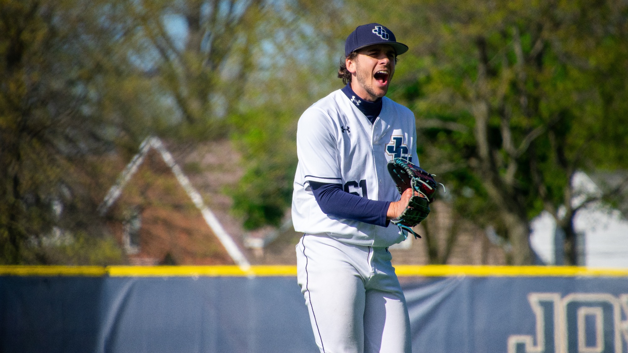 Noah Trojanowski celebrates vs. Wooster 4-28-26