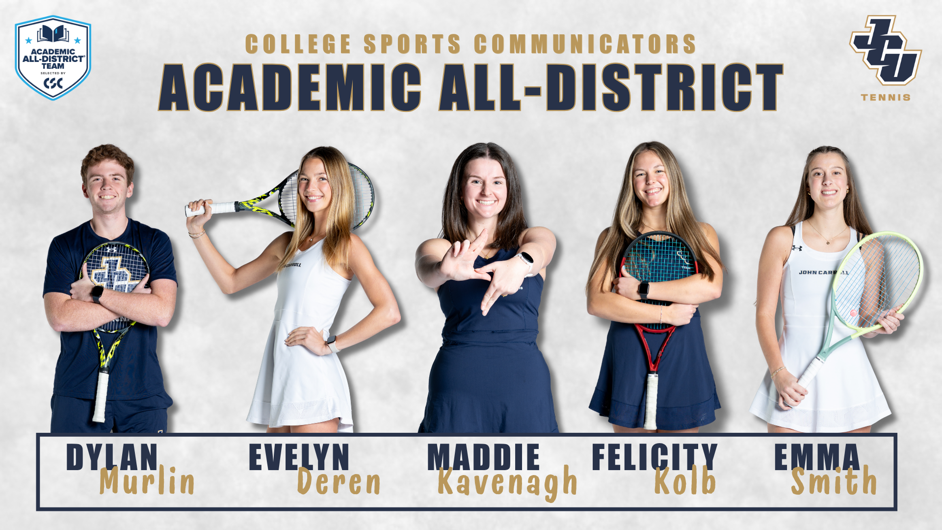 Academic All-District Tennis 2026