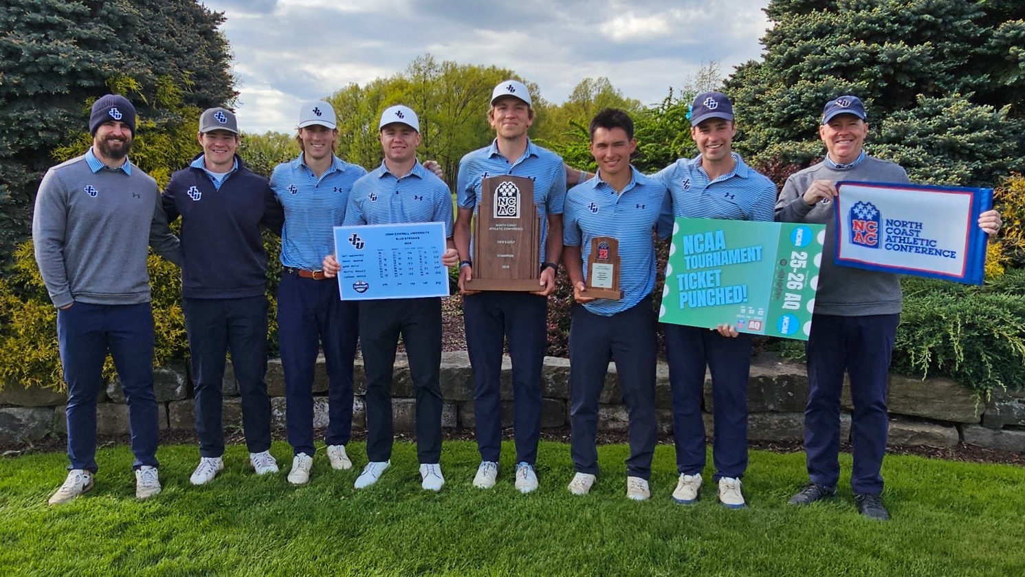 2026 Men's Golf NCAC Champions Team photo