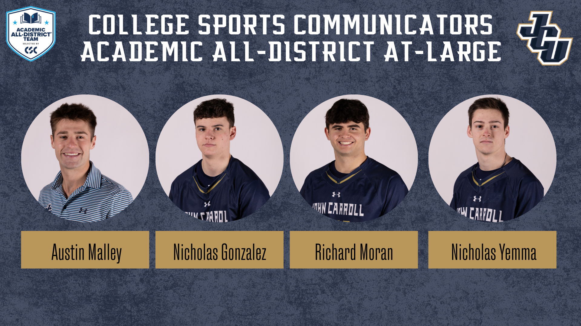 College Sports Communicators Academic All-District Men's JCU 26