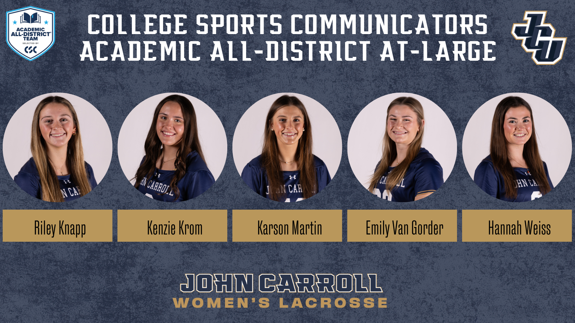 College Sports Communicators Academic All-District Women's JCU 26
