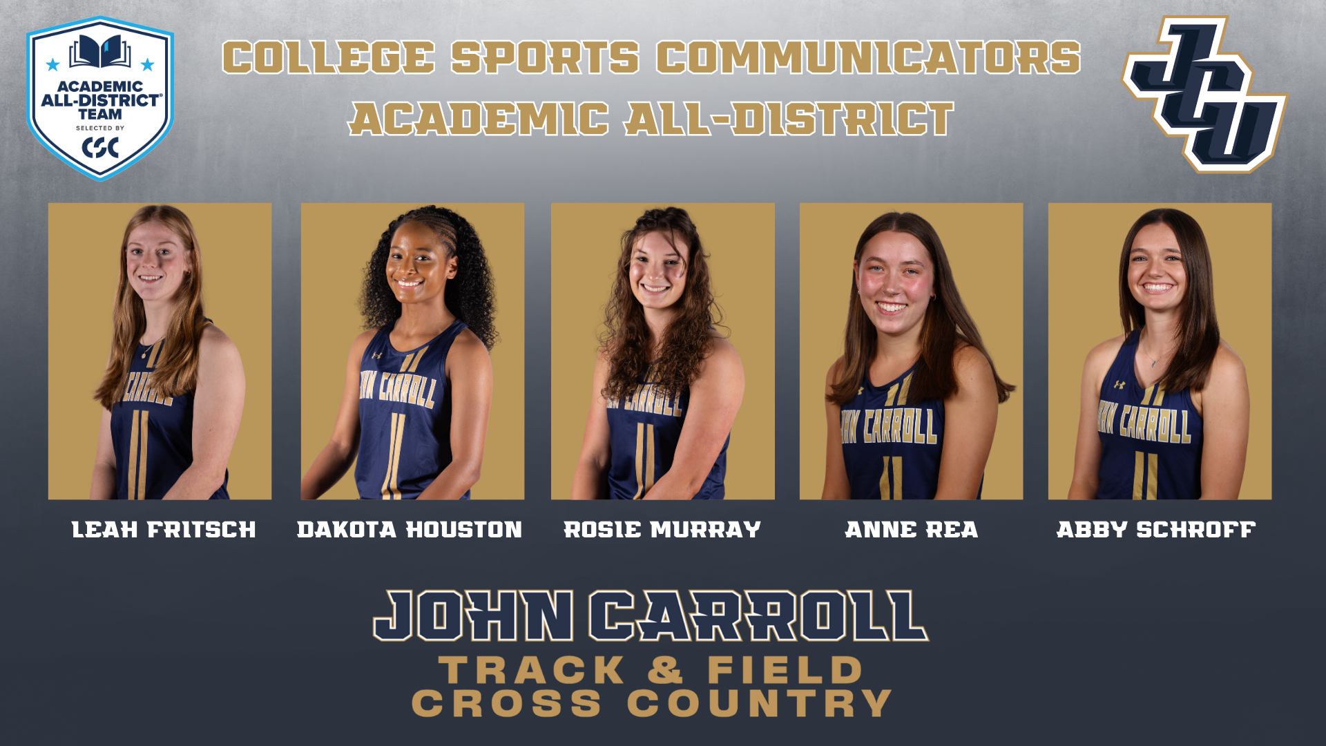 JCU WT&F 2025-2026 CSC Academic All-District