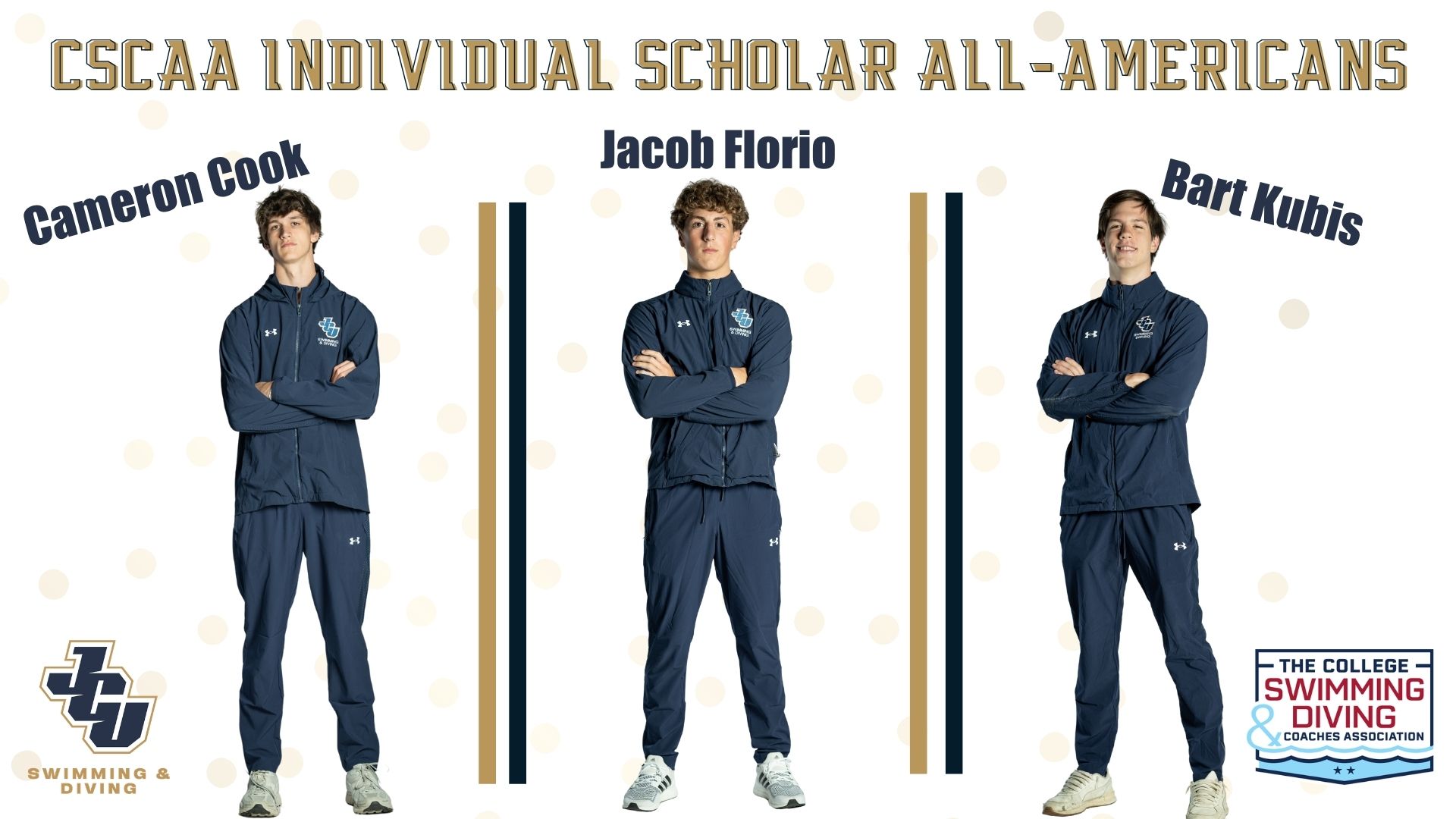 CSCAA Awards for JCU Swimming & Diving Spring 2026