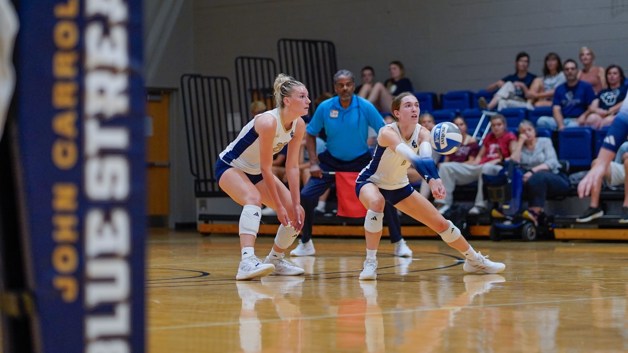 Natalie Glowe and Hailey Williams action shot