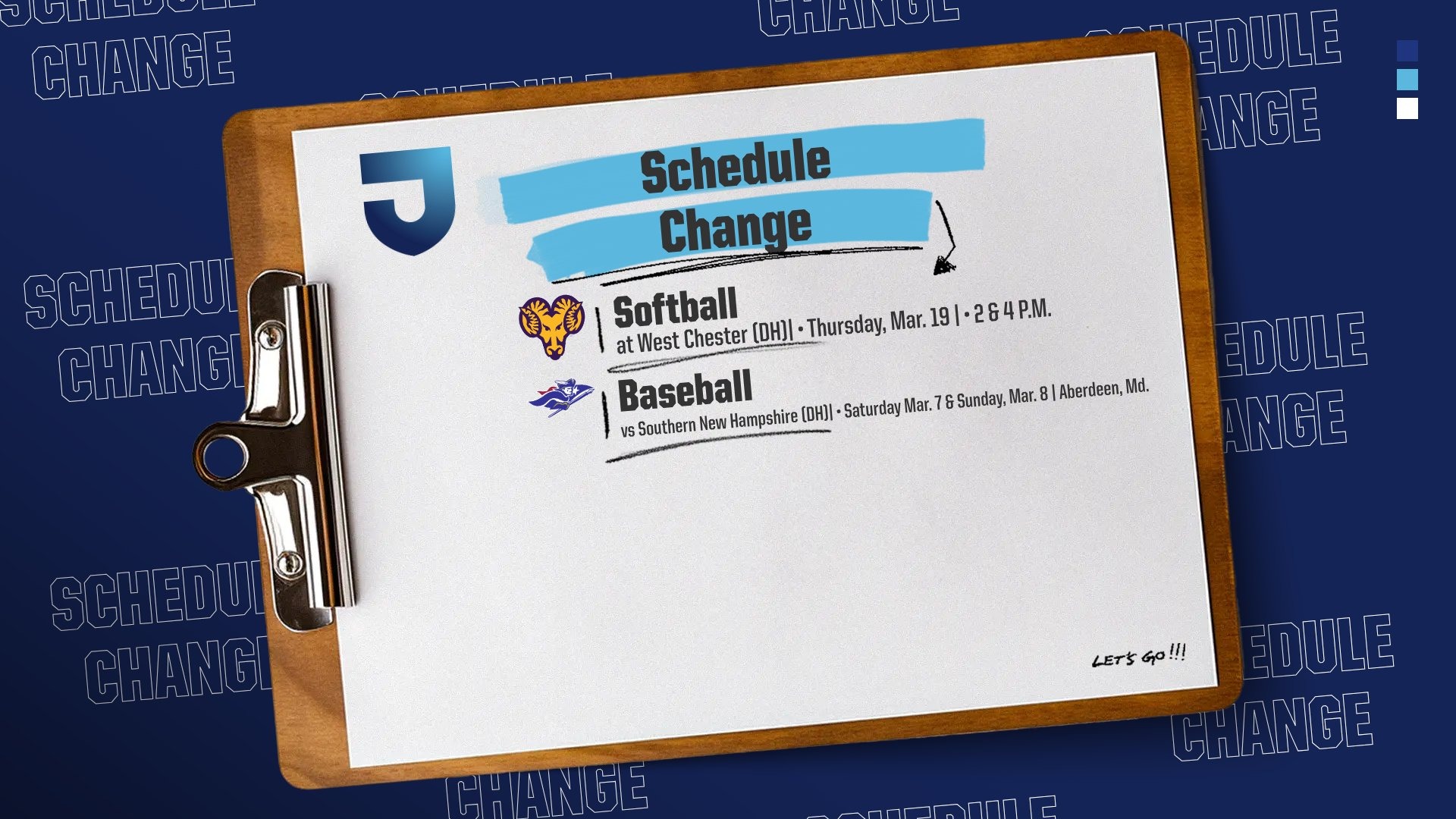 Schedule Change 2/26/26