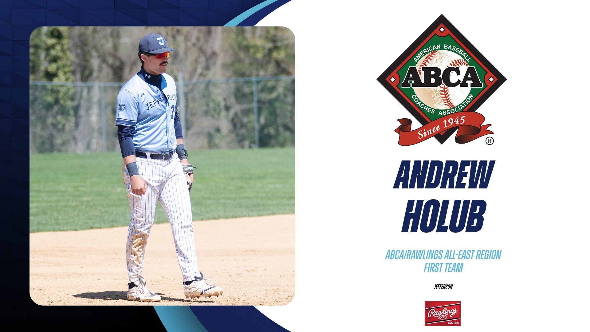 Andrew Holub ABCA/Rawling All-East Region First Team Graphic