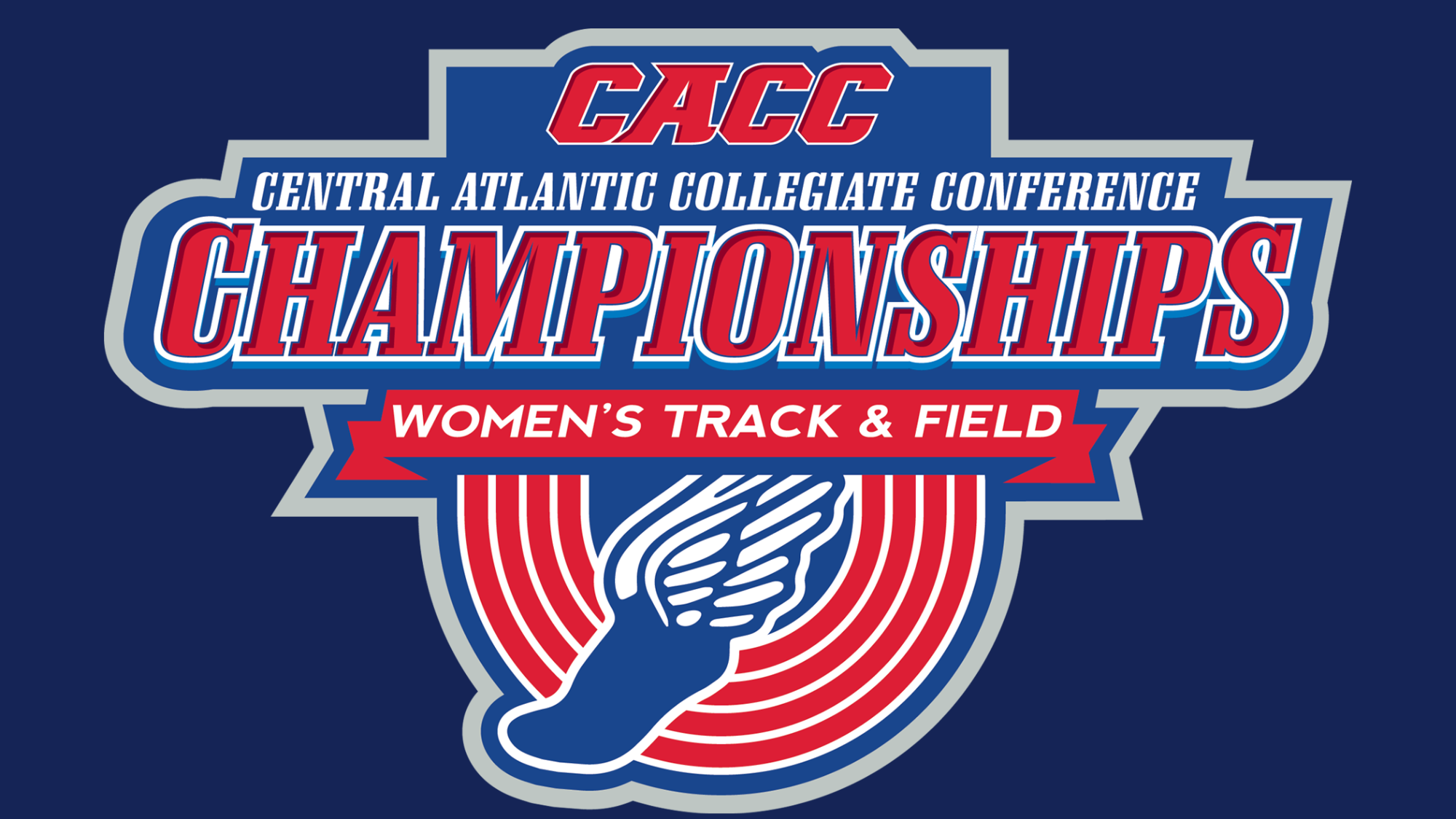 CACC Women's Track & Field Blue Background