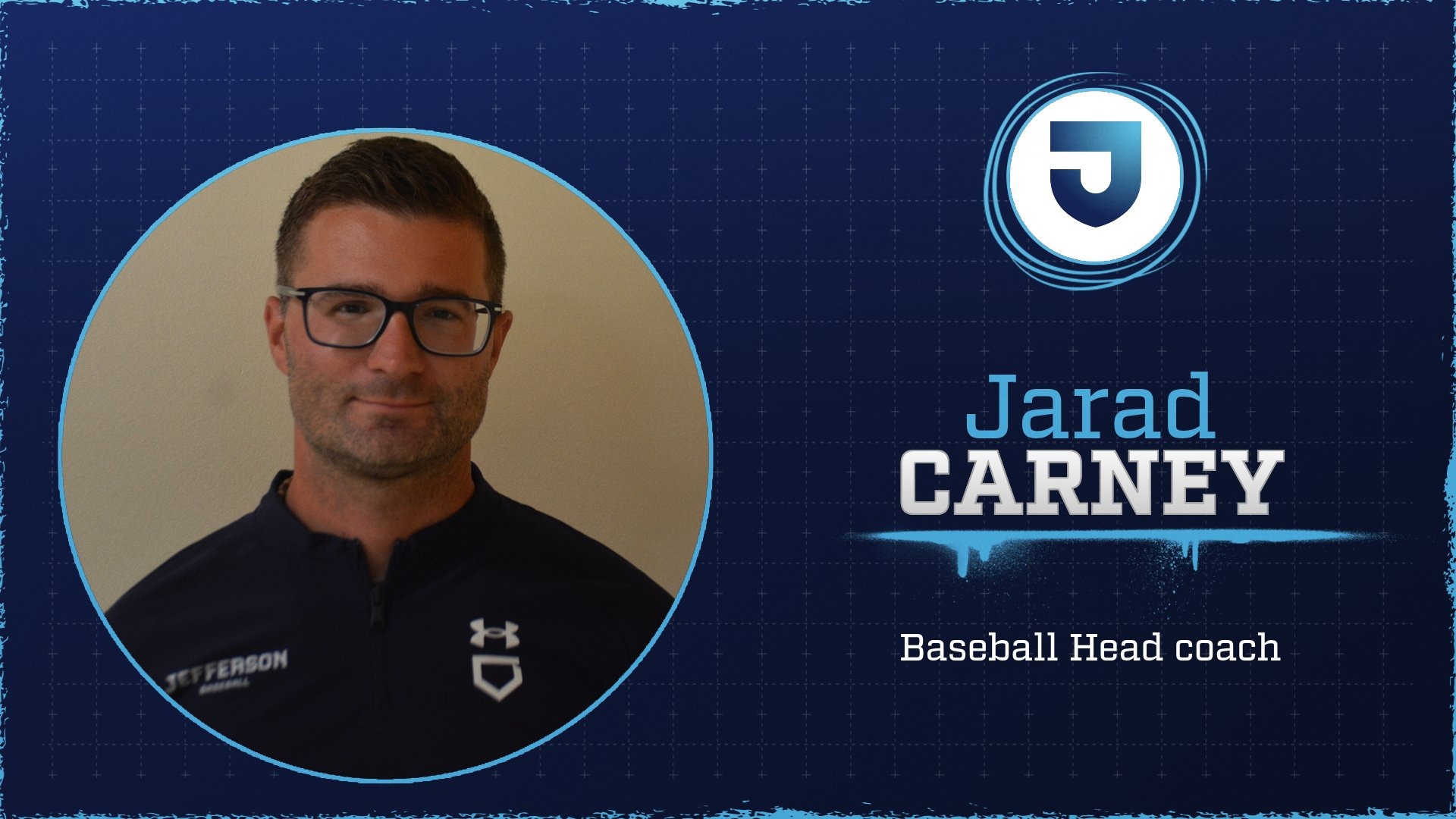 Jarad Carney Baseball Head Coach Release Graphic