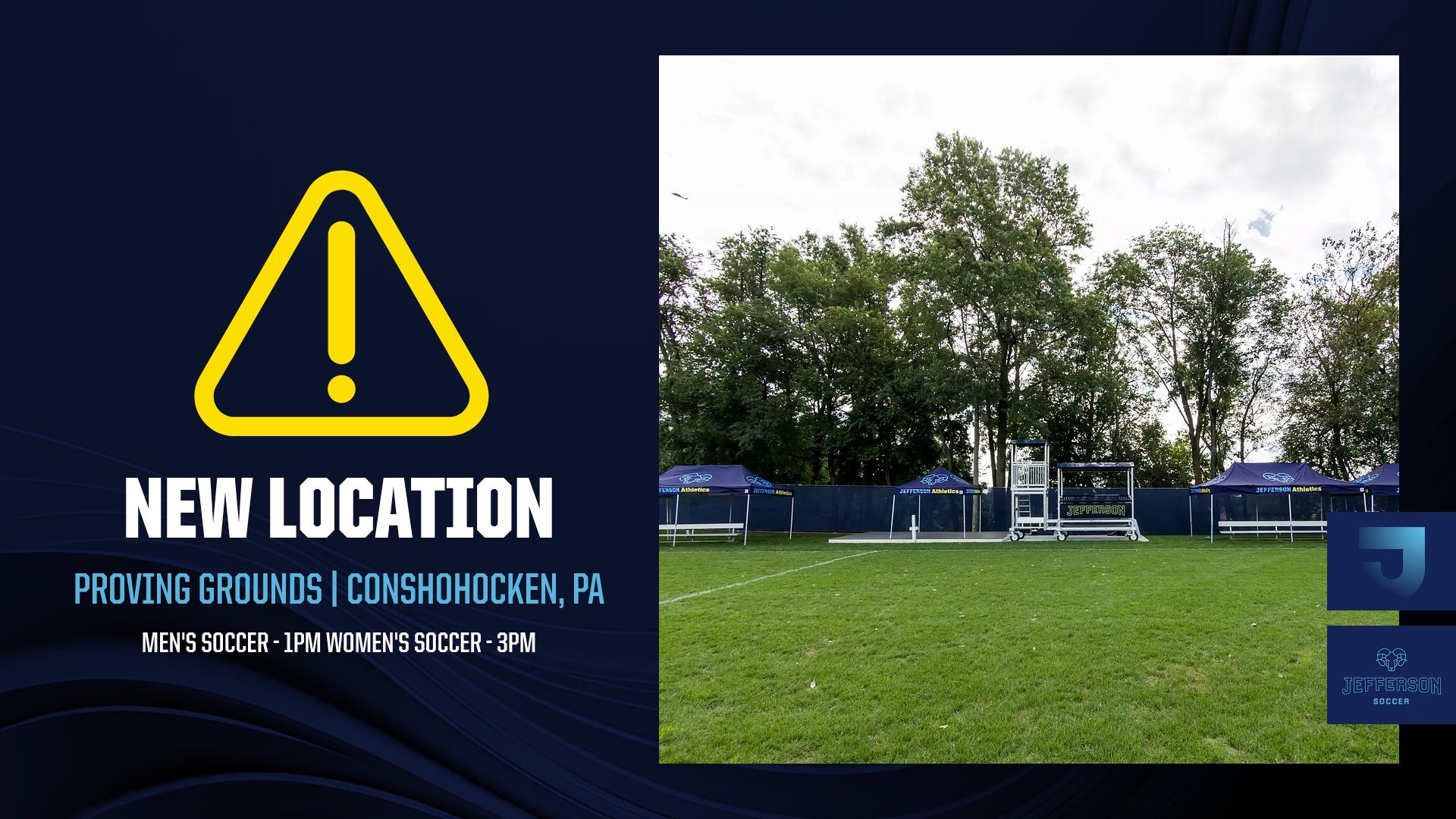 Men's, Women's Soccer Venue Change 9-22-26