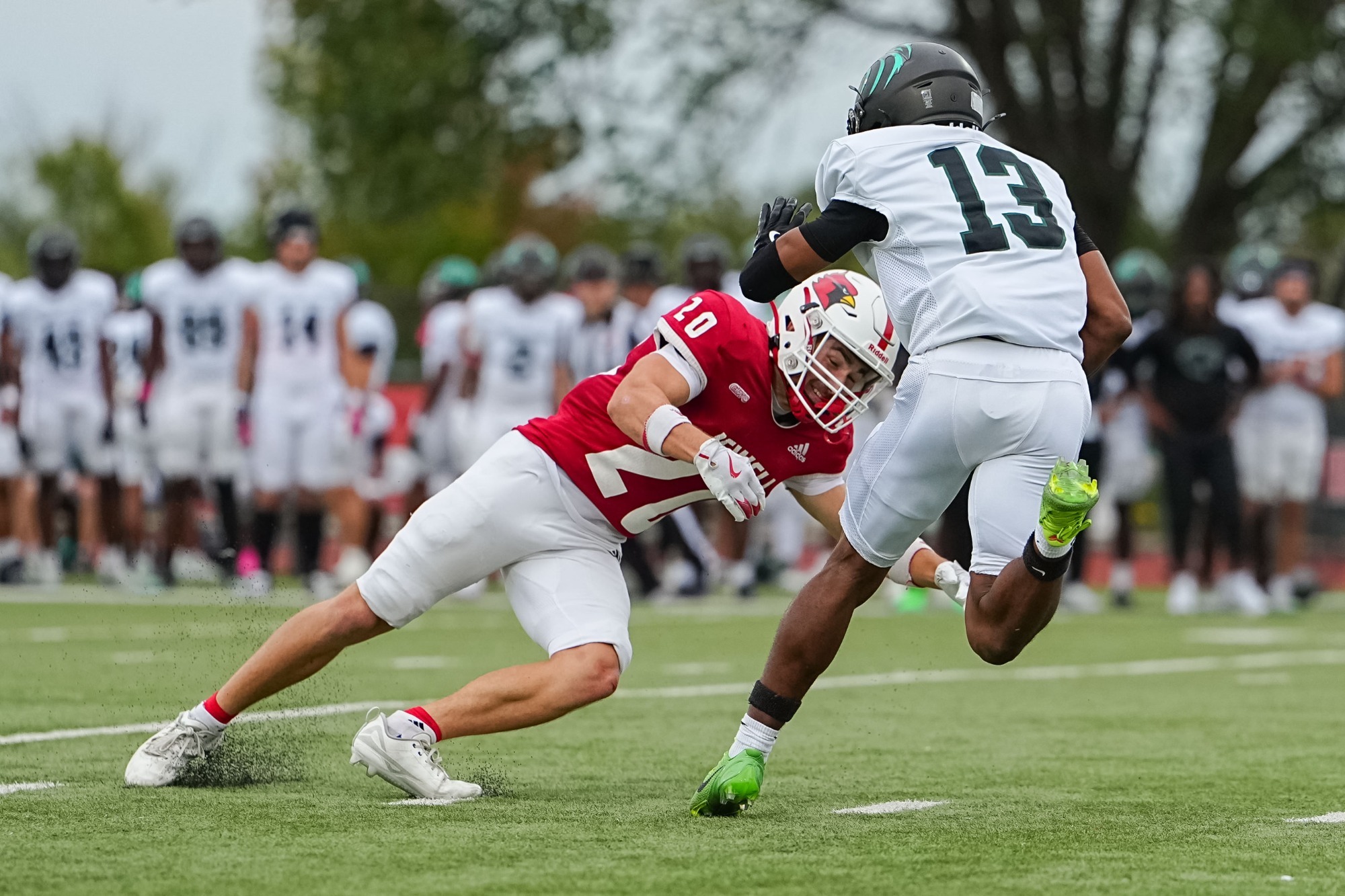 Ben Murawski tackling a player