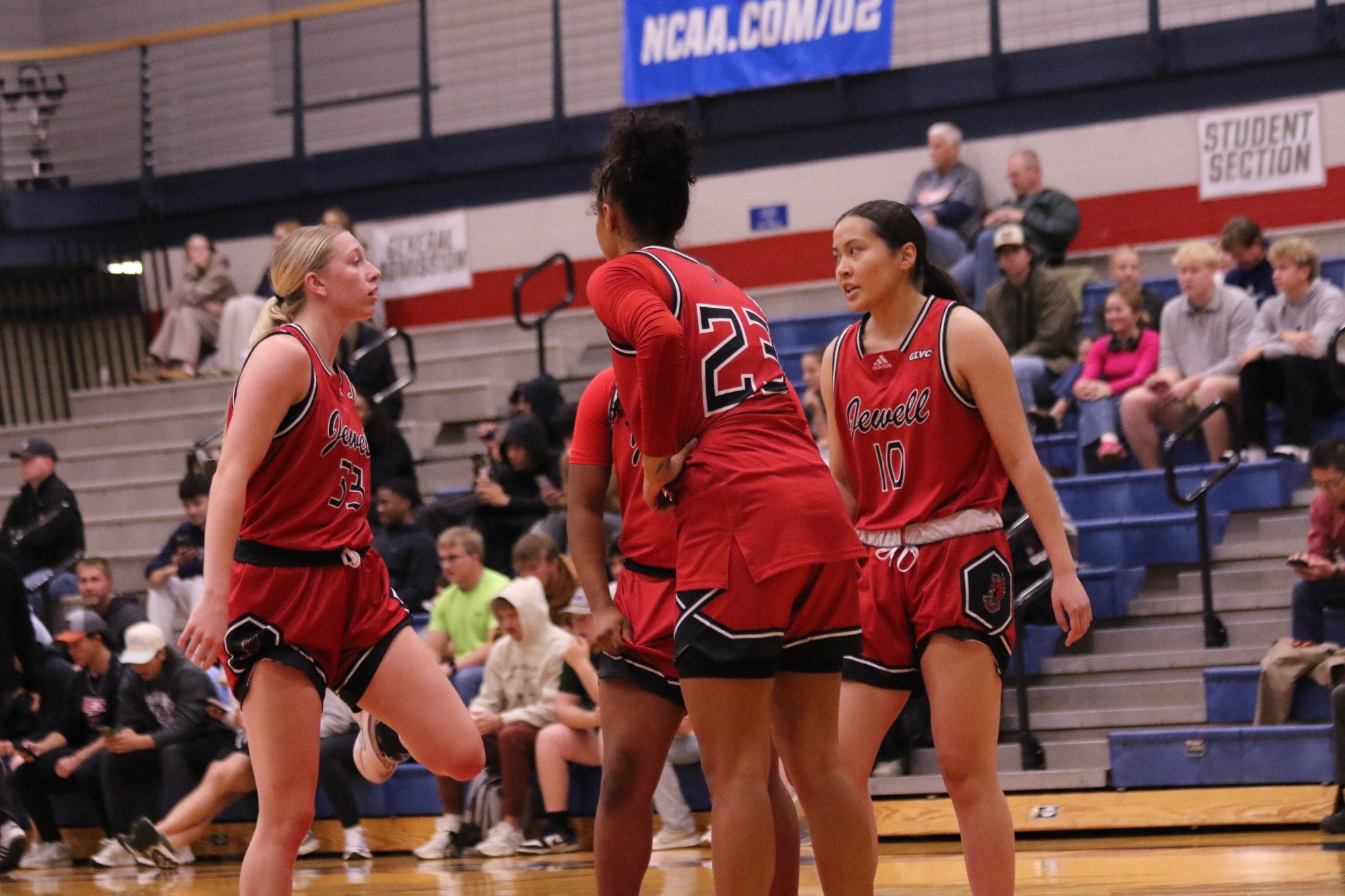 Women's Basketball huddle
