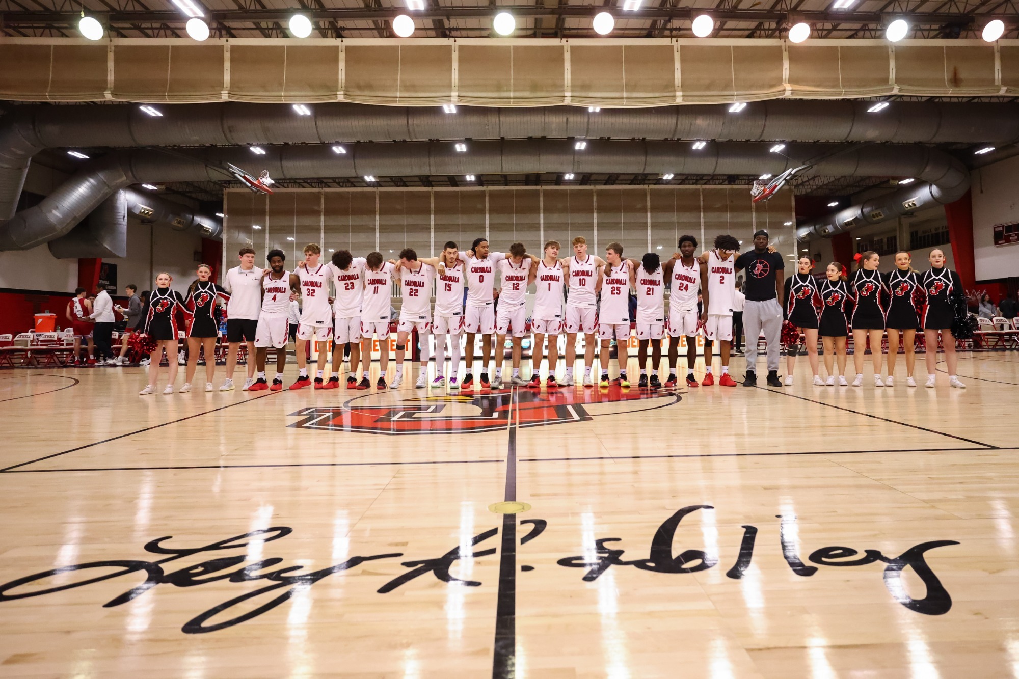 Men's Basketball during alma mater